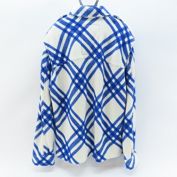 実際に弊社で買取させて頂いたBURBERRY/バーバリー チェックウールブレンドシャツジャケット 8078865/Lの画像 1枚目