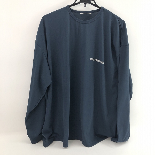 実際に弊社で買取させて頂いたCOOTIE PRODUCTIONS/クーティープロダクションズ ワンポイントロゴ オーバーサイズ 長袖Tシャツ ネイビー/L