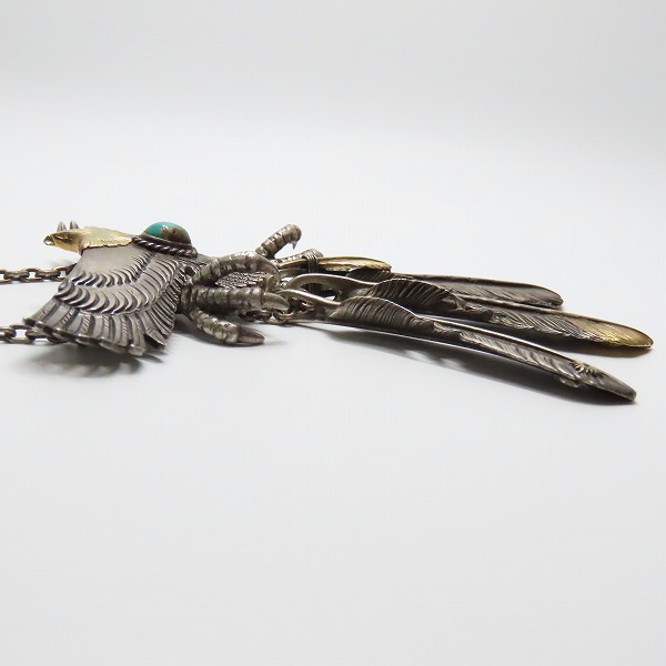 実際に弊社で買取させて頂いたARIZONA FREEDOM/アリゾナフリーダム 頭金 イーグル 先金/上金ハート フェザー/太陽神金メタル チェーン/ペンダントの画像 5枚目