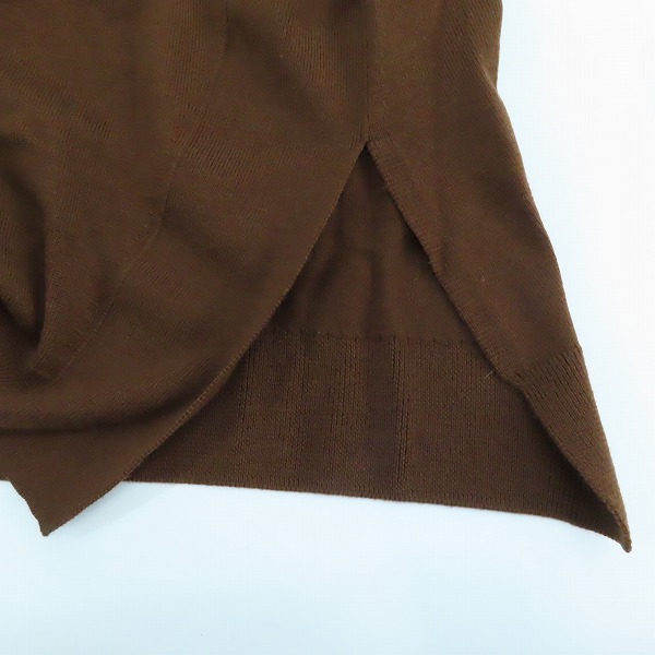 実際に弊社で買取させて頂いたDRIES VAN NOTEN/ドリスヴァンノッテン サイドスリッド ウール ニット ブラウン 48-205/Lの画像 5枚目