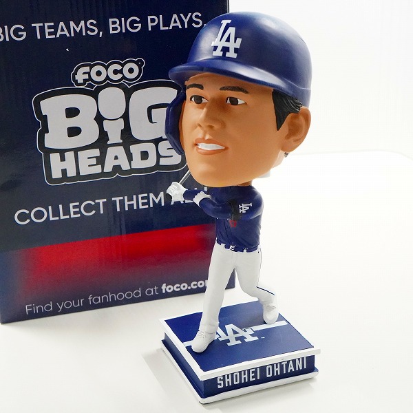 実際に弊社で買取させて頂いたFOCO/フォコ BIG HEADS ロサンゼルス・ドジャース ＃17 大谷翔平 打者 ボブルヘッド フィギュア 首振り人形