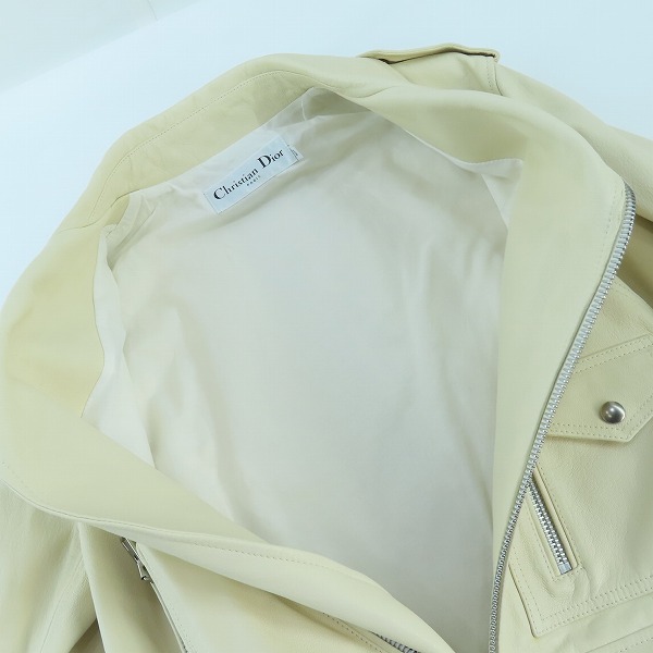 実際に弊社で買取させて頂いたChristian Dior/クリスチャンディオール Goat Leather Biker Jacket バイカージャケット 055V02WL201/F38の画像 2枚目
