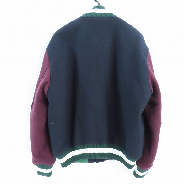 実際に弊社で買取させて頂いたLACOSTE/ラコステ ベーシックバーシティジャケット 胸ロゴ ダークネイビー系/バーガンディ BH5947/FR48 /US S/Mの画像 1枚目