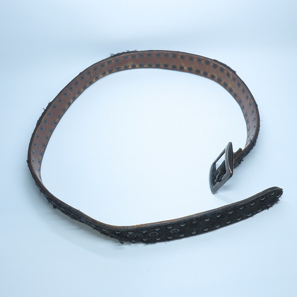 実際に弊社で買取させて頂いたroar/ロアー レザー スタッズ ベルトの画像 6枚目