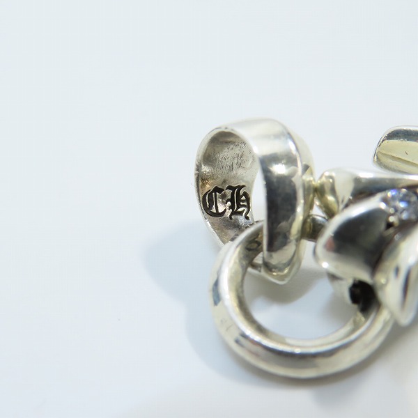 実際に弊社で買取させて頂いたCHROME HEARTS/クロムハーツ スモールCHクロス プレーンベイル パヴェダイヤの画像 7枚目