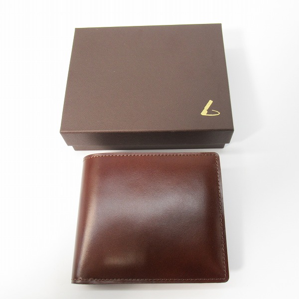 実際に弊社で買取させて頂いた土屋鞄製造所/ツチヤカバン レザー 2つ折り財布 ブラウンの画像 7枚目