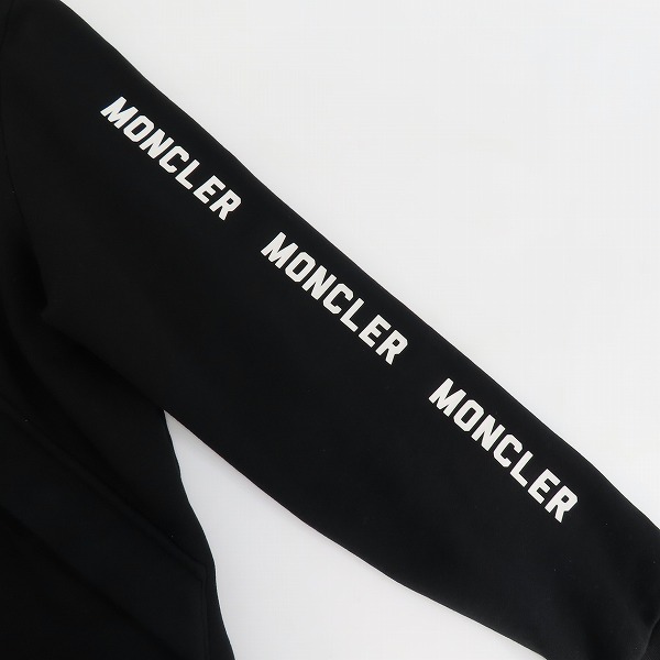 実際に弊社で買取させて頂いた【JPタグ】MONCLER/モンクレール 19SS MAGLIA シリコンロゴ スウェット プルオーバー パーカー ブラック/Mの画像 7枚目