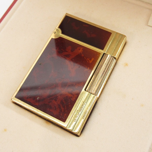 実際に弊社で買取させて頂いたS.T.Dupont/エステーデュポン GATSBY/ギャッツビー ガスライター 茶漆