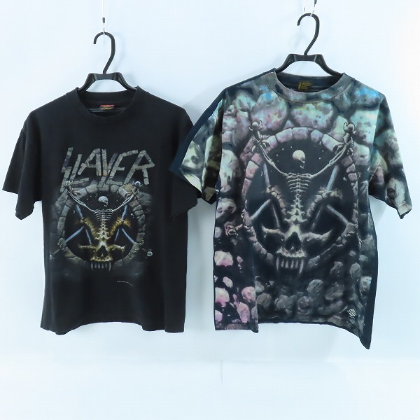 実際に弊社で買取させて頂いたBROCKUM/ブロックム SLAYER/スレイヤー 90s スカル ヴィンテージ バンドTシャツ/L 2点セット