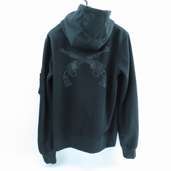 実際に弊社で買取させて頂いたroar/ロアー バック クロスガン/二丁拳銃 ラインストーン パーカー 12MRB-B201/3の画像 1枚目