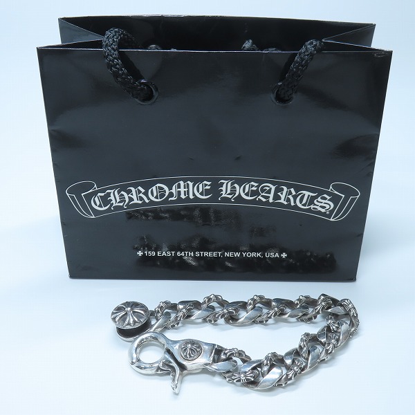 実際に弊社で買取させて頂いた【オールド刻印】CHROME HEARTS/クロムハーツ ファンシーチェーンクリップ ブレスレット 15リンクの画像 7枚目