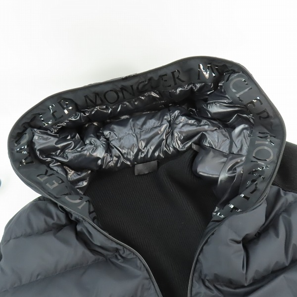 実際に弊社で買取させて頂いた【JPタグ】MONCLER/モンクレール 21AW CARDIGAN TRICOT ニット切替 カーディガン/ダウンジャケット G20919B00007 M1131/XLの画像 7枚目
