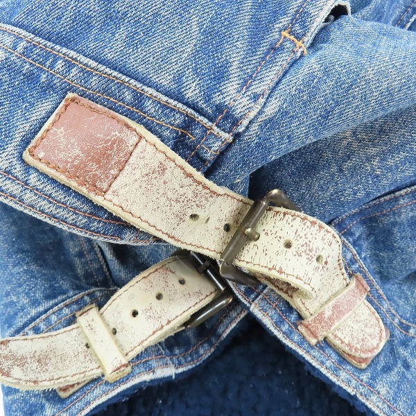 実際に弊社で買取させて頂いたEMPORIO ARMANI/エンポリオアルマーニ B-3型 裏ボア デニムジャケットの画像 9枚目