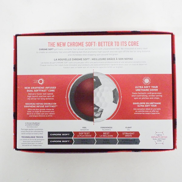 実際に弊社で買取させて頂いた【未使用】Callaway/キャロウェイ CHROME SOFT TRUVIS/クロムソフト ゴルフボール カエデ/楓柄 ホワイト 1ダース の画像 4枚目