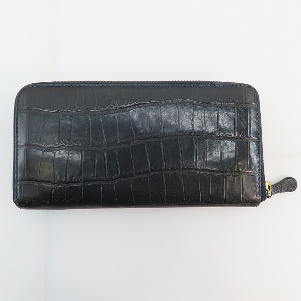 実際に弊社で買取させて頂いたFelisi/フェリージ ラウンドジップ ウォレット クロコ型押し レザー 125の画像 1枚目