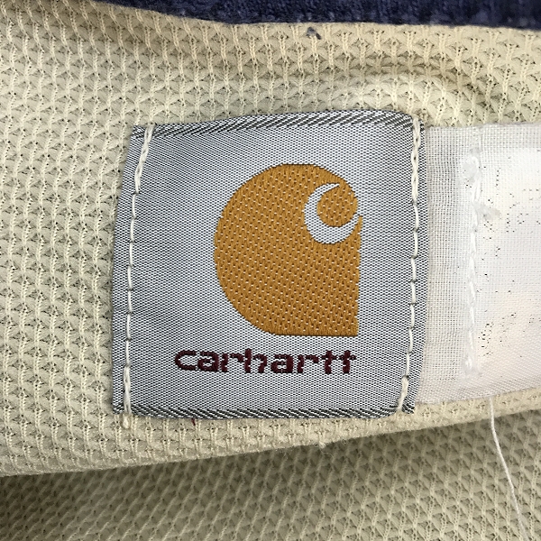 実際に弊社で買取させて頂いたCarhartt/カーハート USA製 ロゴ刺繍 ジップアップ パーカーの画像 2枚目