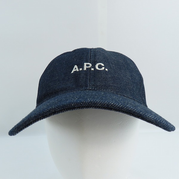 実際に弊社で買取させて頂いたA.P.C./アーペーセー デニム 刺繍 キャップ/58の画像 1枚目