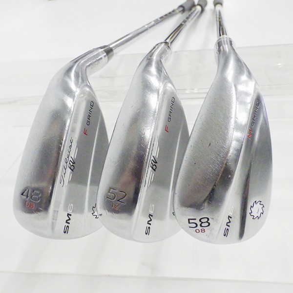 実際に弊社で買取させて頂いたTitleist/タイトリスト BV/ボーケイデザイン SM6 F GRIND ウェッジ 48°,52°,58° 3本セット Dynamic Gold FLEX:S200の画像 1枚目
