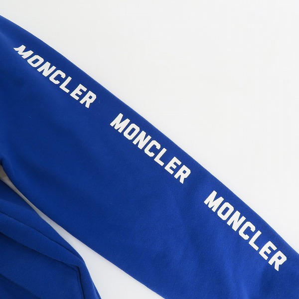 実際に弊社で買取させて頂いた【JPタグ】MONCLER/モンクレール 19SS MAGLIA シリコンロゴ スウェット プルオーバー パーカー ブルー/Mの画像 7枚目