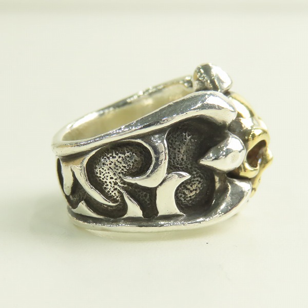 実際に弊社で買取させて頂いたBWL/ビルウォールレザー トライバルバンドブロンズスカルリング 19-21号の画像 3枚目