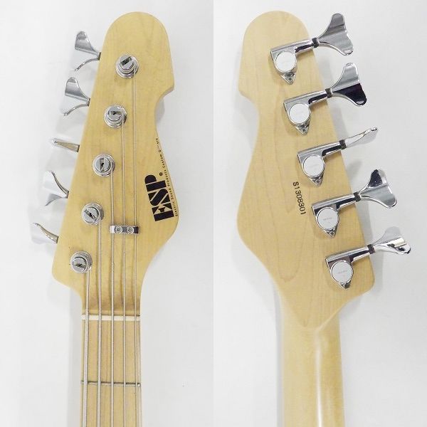 実際に弊社で買取させて頂いた★ESP/イーエスピー AP-SL5/M Stain Natural アクティブ 5弦エレキベース ハードケース付の画像 3枚目