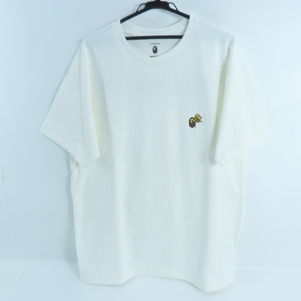 実際に弊社で買取させて頂いたA BATHING APE×READYMADE/アベイシングエイプ×レディメイド 刺繍入り Tシャツ WHITE × GREEN CAMO/XL