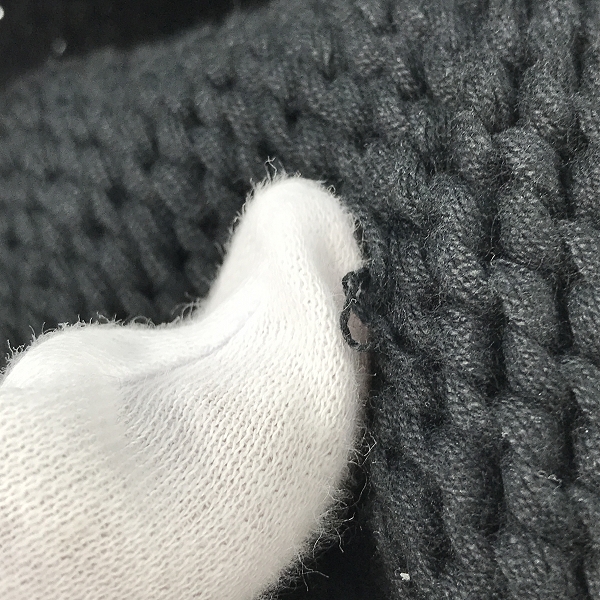 実際に弊社で買取させて頂いたCHROME HEARTS/クロムハーツ 1クロスパッチ/クロスボタン ニット帽/ビーニーの画像 7枚目