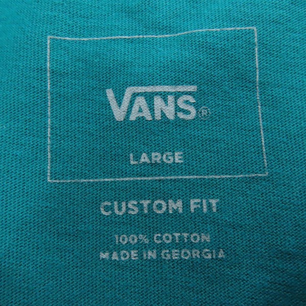 実際に弊社で買取させて頂いたvans/バンズ 半袖Tシャツ ターコイズブルー/Lの画像 2枚目