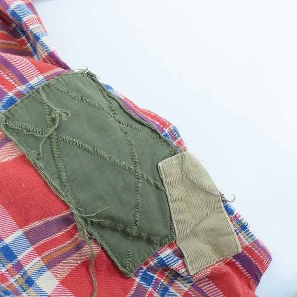 実際に弊社で買取させて頂いたAKM/エイケイエム/junhashimoto/ジュンハシモト PATCHWORK CHECK WESTERN/WRINKLE CHECK チェックシャツ/M/2/２点セットの画像 5枚目