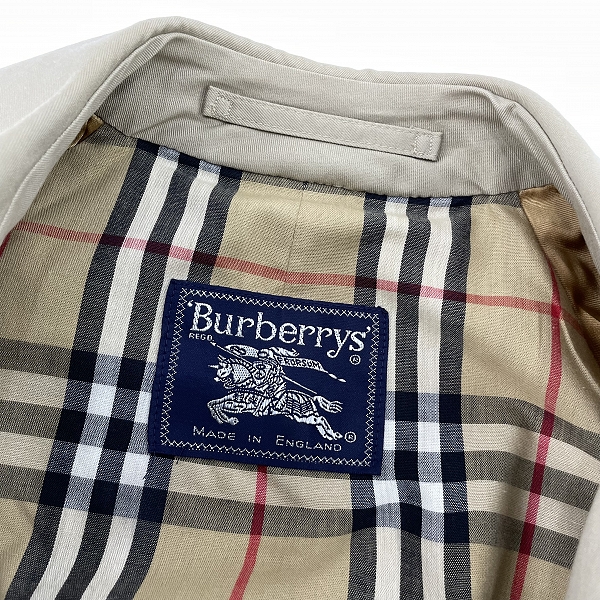 実際に弊社で買取させて頂いたBURBERRYS/バーバリーズ 裏地チェック柄 ステンカラーコートの画像 2枚目