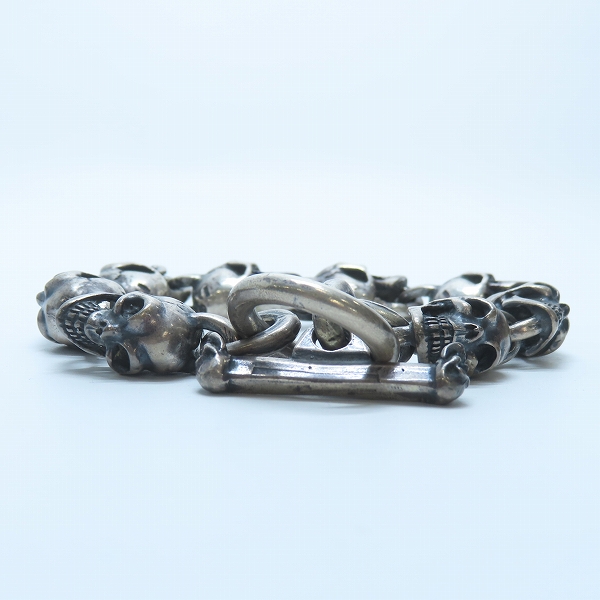 実際に弊社で買取させて頂いたGabor/ガボール ガボラトリー ALL SKULL LINK BRACELET/オールスカルリンクブレスレット 8リンクの画像 3枚目