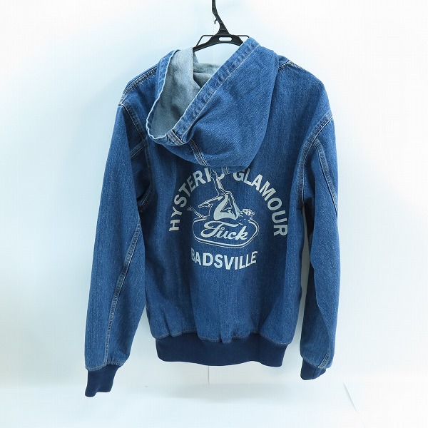 実際に弊社で買取させて頂いたHYSTERIC GLAMOUR/ヒステリックグラマー BADSVILLE デニムジップパーカー 02233AB12/Lの画像 1枚目