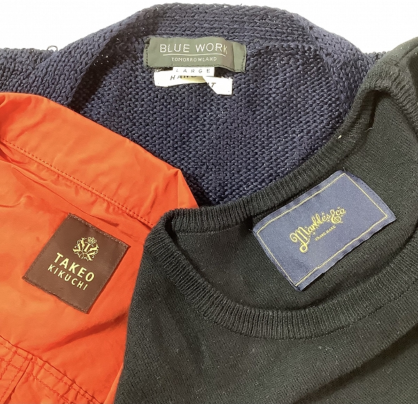 実際に弊社で買取させて頂いた【おまとめ】タケオキクチ/ブルーワーク/マーブルズ 等 長袖トップス/カーディガン/ジャケット 他の画像 1枚目