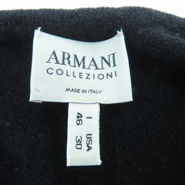 実際に弊社で買取させて頂いたARMANI COLLEZIONI/アルマーニコレッツォーニ 長袖ニット ブラック/46の画像 2枚目