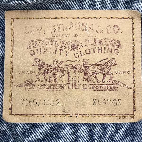 実際に弊社で買取させて頂いたLevi's/リーバイス  デニムジャケット 70507-0312/XLの画像 2枚目
