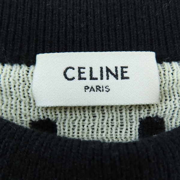 実際に弊社で買取させて頂いた【JPタグ】CELINE/セリーヌ 19SS ドット柄 ウール ニットセーター 2A516354D/XSの画像 2枚目