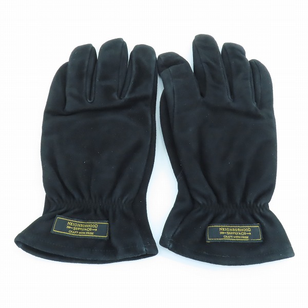 実際に弊社で買取させて頂いたNEIGHBORHOOD/ネイバーフッド グローブ 手袋 ブラック 142DPNH-AC01/Mの画像 1枚目