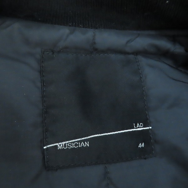 実際に弊社で買取させて頂いたLAD MUSICIAN/ラッドミュージシャン 袖レザー スタジャン 2212-353/44の画像 3枚目
