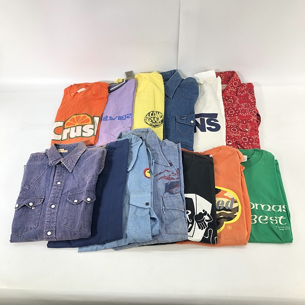 実際に弊社で買取させて頂いた【おまとめ】Wrangler/ラングラー VANS/バンズ THE PORTER/ポーター 他 ヴィンテージTシャツ/カットー/ウエスタンシャツ 等