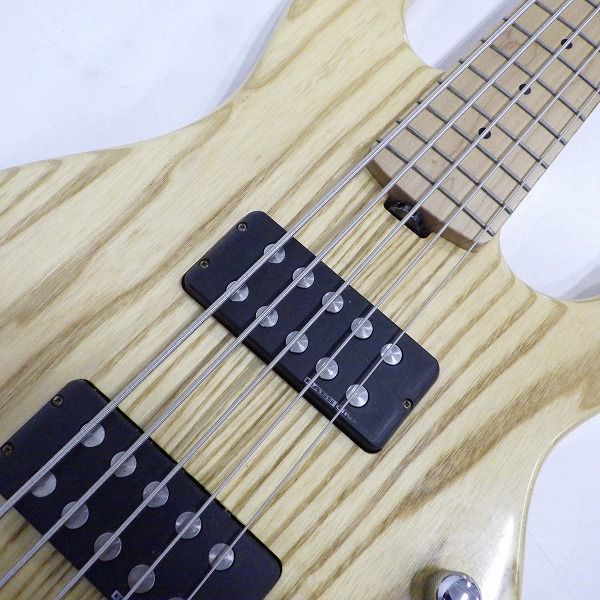 実際に弊社で買取させて頂いた★ESP/イーエスピー AP-SL5/M Stain Natural アクティブ 5弦エレキベース ハードケース付の画像 5枚目