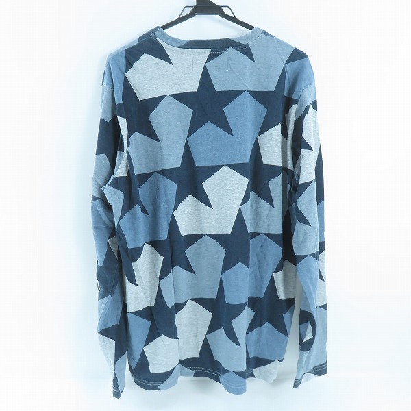 実際に弊社で買取させて頂いたHYDROGEN/ハイドロゲン 星柄 長袖 Tシャツ/ロンT カットソー/XXLの画像 1枚目