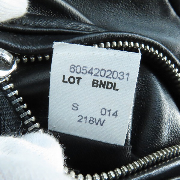 実際に弊社で買取させて頂いたSchott/ショット 218W WOMENS LAMB ONESTAR RIDERS/ラム ワンスター ダブルライダースジャケット 7197 7823950076/Sの画像 3枚目