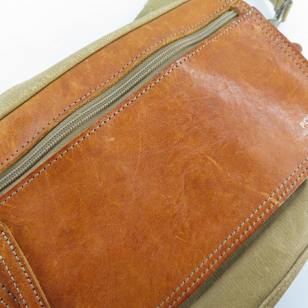 実際に弊社で買取させて頂いたPORTER/ポーター ショルダーバッグ レザー キャンバスの画像 6枚目