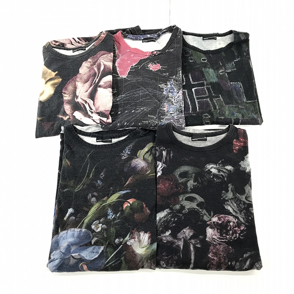 実際に弊社で買取させて頂いた【おまとめ】LAD MUSICIAN/ラッドミュージシャン フラワー/ローズ/スカル/世界地図/十字架 総柄 ビッグTシャツ