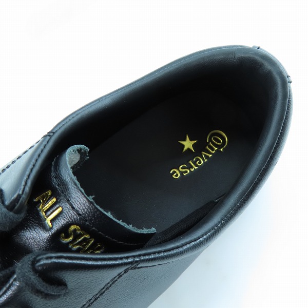 実際に弊社で買取させて頂いたCONVERSE/コンバース ALL STAR COUPE LEATHER OX オールスター クップ レザー ブラック 31301811/27.5の画像 4枚目