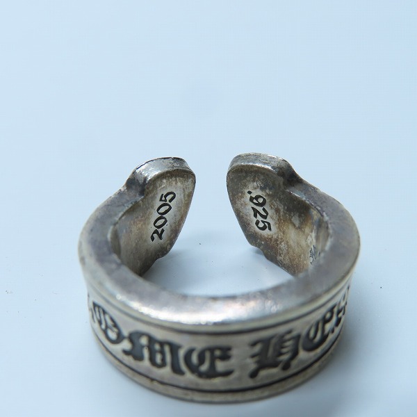 実際に弊社で買取させて頂いたCHROME HEARTS/クロムハーツ スクロールラベル リング ラージ 16.5-18号の画像 7枚目