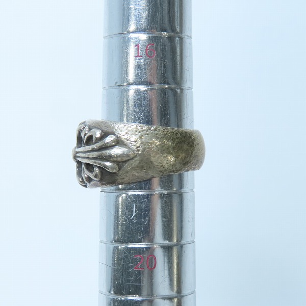 実際に弊社で買取させて頂いたCHROME HEARTS/クロムハーツ FLRL CRS/フローラルクロス リング 18号の画像 8枚目