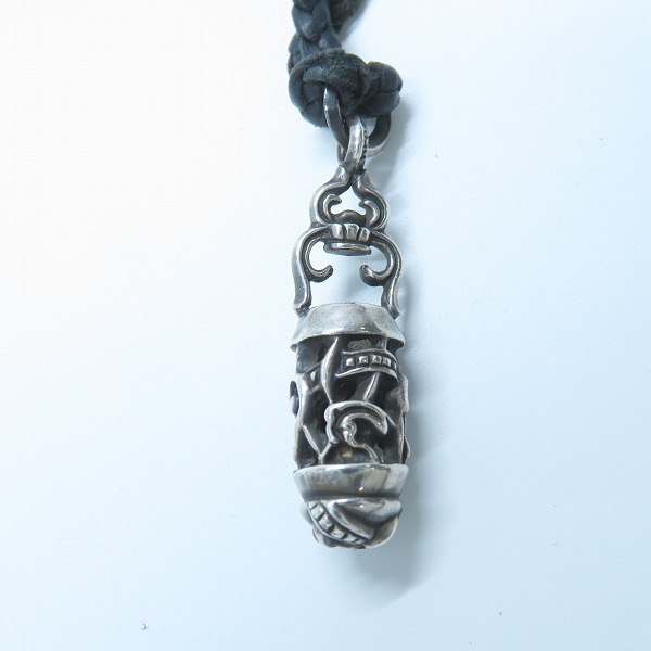 実際に弊社で買取させて頂いたCHROME HEARTS/クロムハーツ ケルティックローラーペンダントｗ/レザーブレード スクロールチップの画像 2枚目