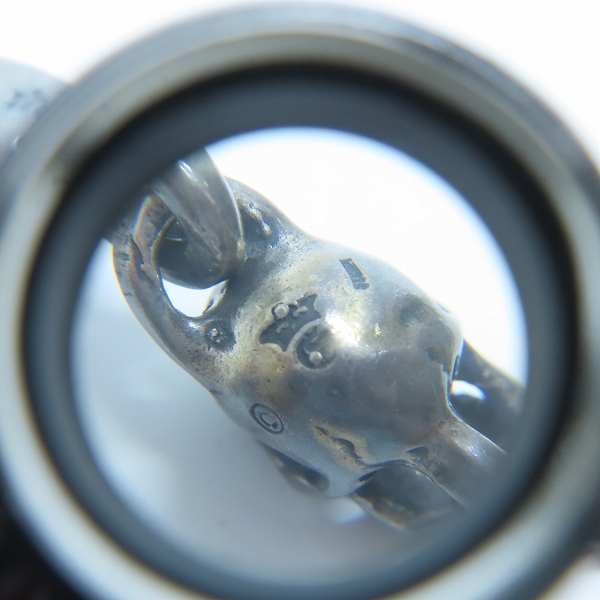 実際に弊社で買取させて頂いたGabor/ガボール スカルオンクロスオーバルw/クラウンキーパー スカルブルドッグ ウォレットチェーンの画像 6枚目