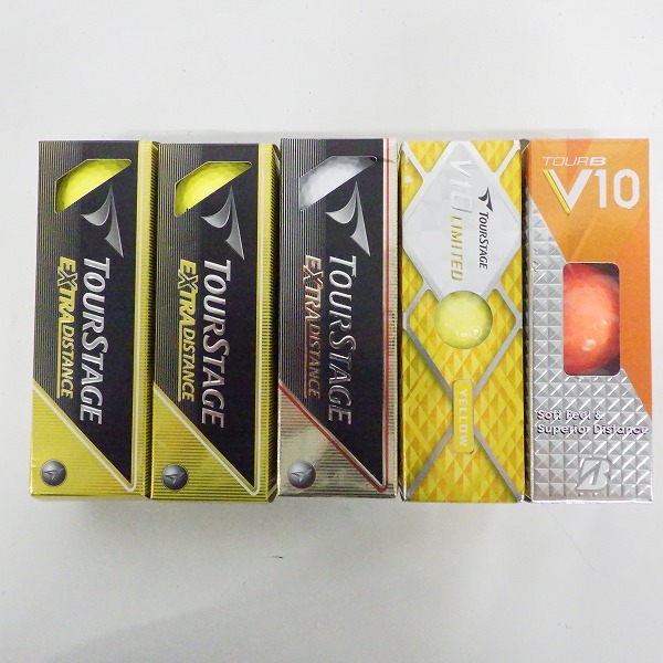 実際に弊社で買取させて頂いた【未使用】BRIDGESTONE/ブリヂストン TOURSTAGE/ツアーステージ EXTRA DISTANCE,V10 LIMITED他 ゴルフボール 5スリーブ